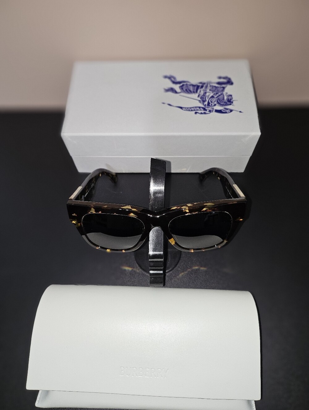 Burberry Tortoiseshell Sunglasses - Black and Brown - Picture 1 of 2